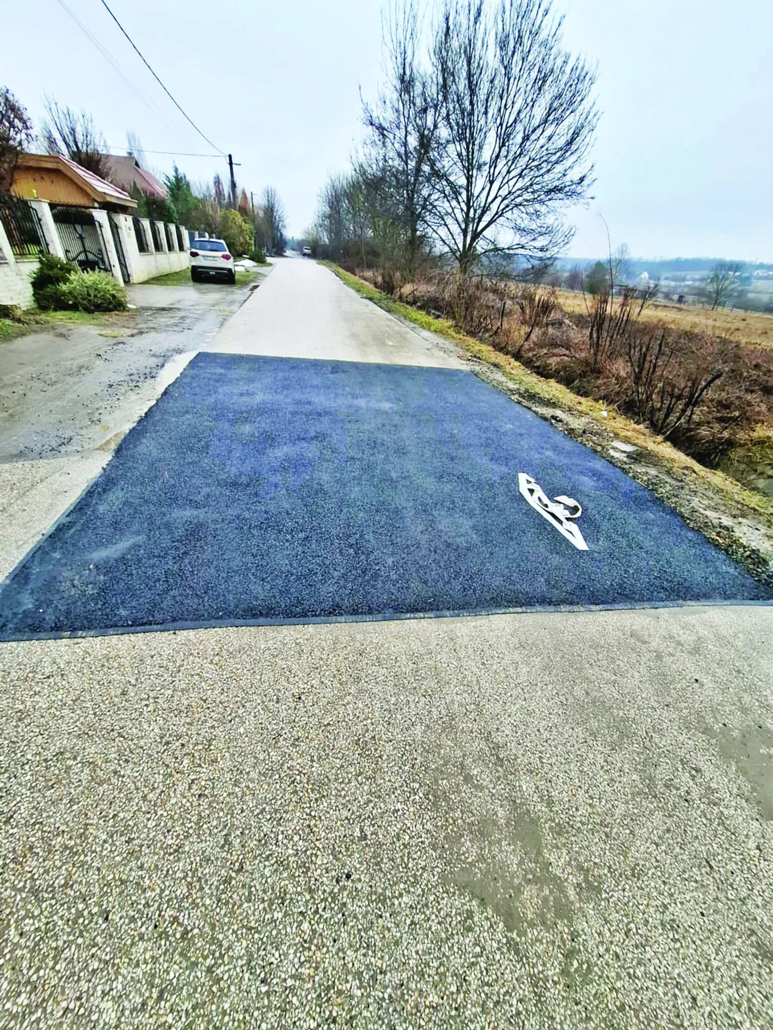 A jó hír: helyreállított gödör a Rónay utcában