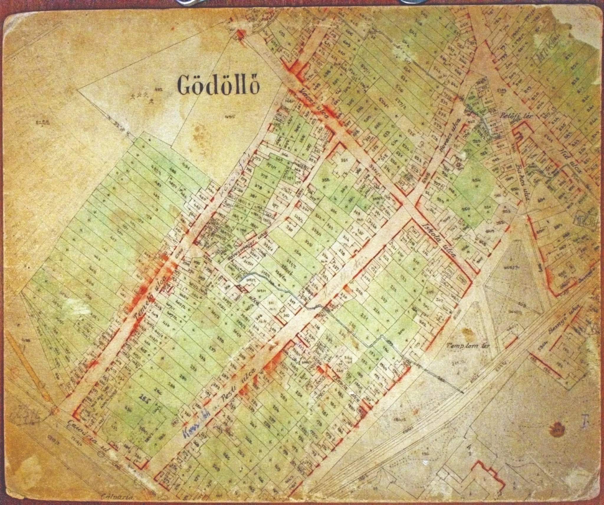 Gödöllő utcáinak egy részlete 1882-ből