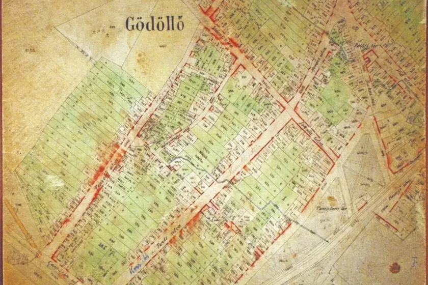 Gödöllő utcáinak egy részlete 1882-ből