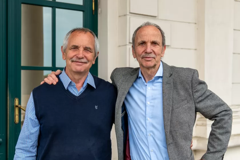 Gémesi Csaba és Gémesi Levente, a MATE-GEAC vívószakosztályának vezetői | Fotó: Buza Zsófia