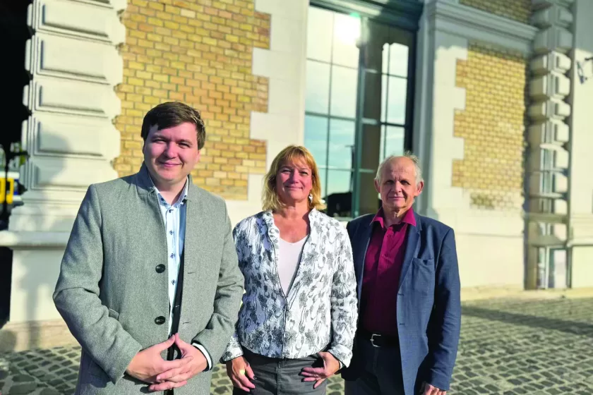 Szedmák Ágnes, Szabó Csaba és Molnár Gergely, a testvérvárosi egyesület vezetői