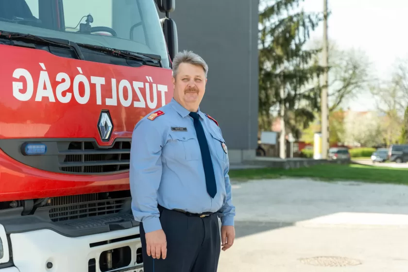 Kristóf Sándor Zoltán tűzoltó alezredes: Anyai nagyapám példája motivált | Fotó: Buza Zsófia